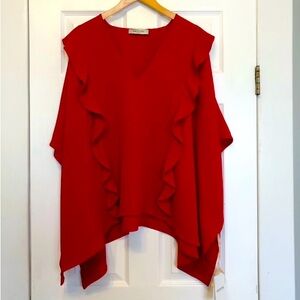 Valentino 100% Silk Red Blouse